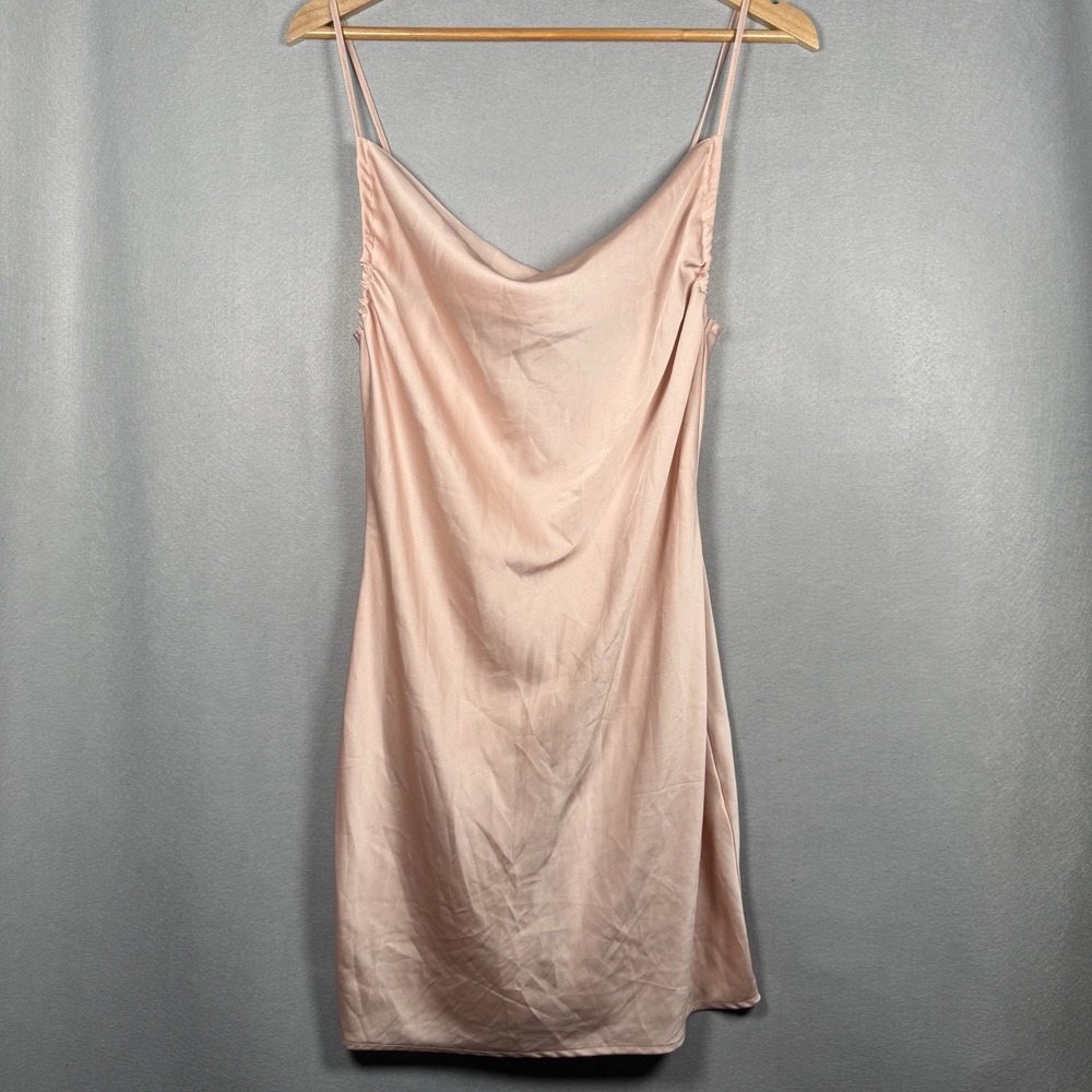 Forever 21 Pink Satin Mini Slip Dress Y2K Coquette Romantic Indie Sleaze